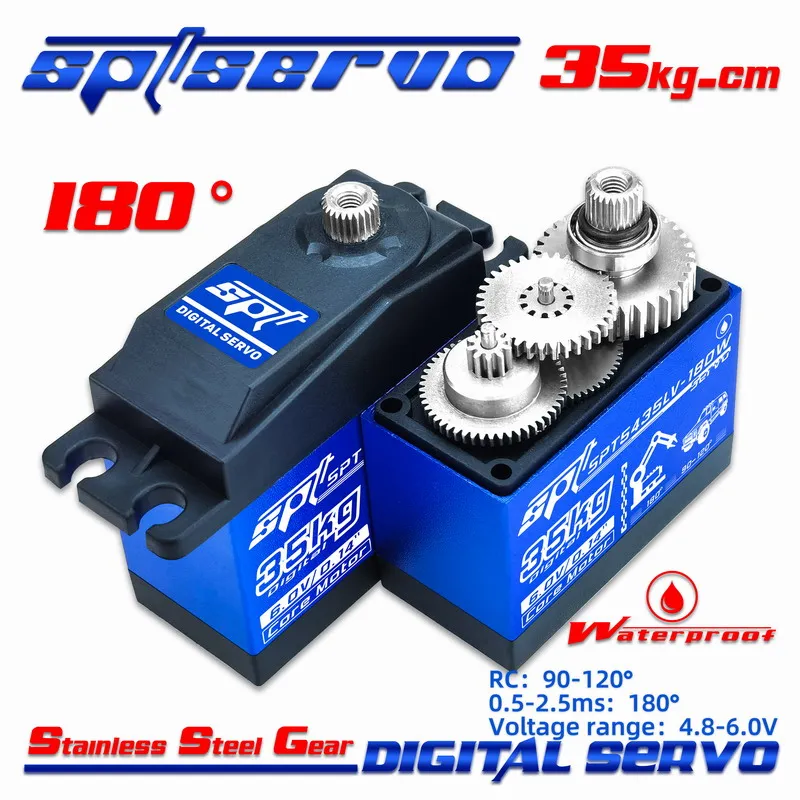 

SPT Digital Servo SPT5435LV-180 SPT5435LV-180W 35KG Metal Gear High Torque Waterproof for RC Airplane Car Crawler Robot Arm