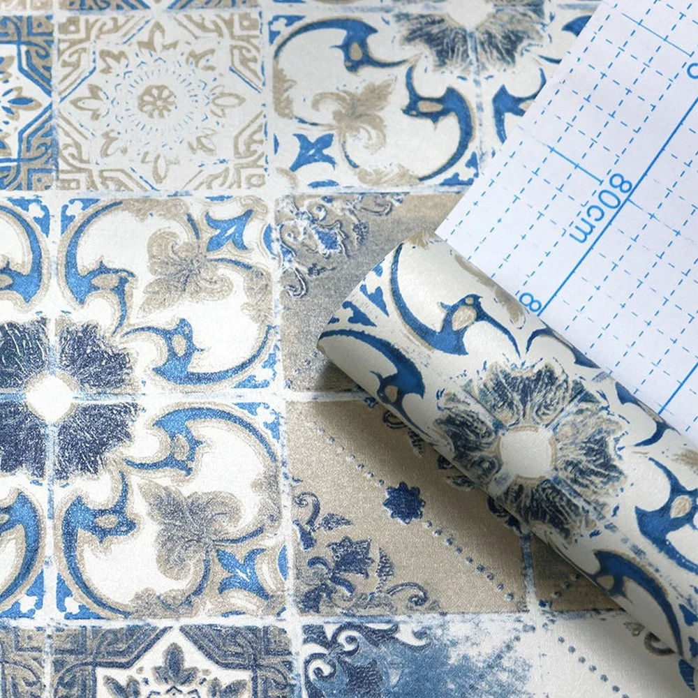 

Самоклеящиеся ПВХ обои в ретро стиле, наклейки для спальни, кухни, ящиков, кабинета, водонепроницаемые контактные украшения