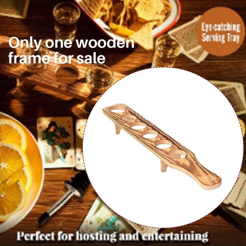 ГОРЯЧАЯ ПРОДАЖА Подставка для бокалов вина Деревянный поднос напитков с