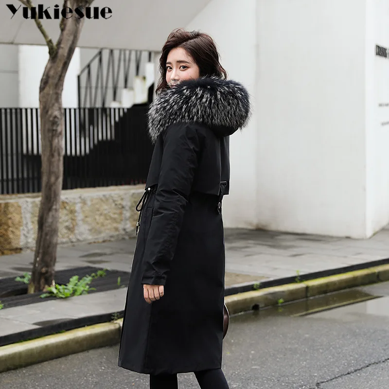 Куртка женская зимняя теплая с тонкой талией подкладкой из хлопка и меха 2020 |