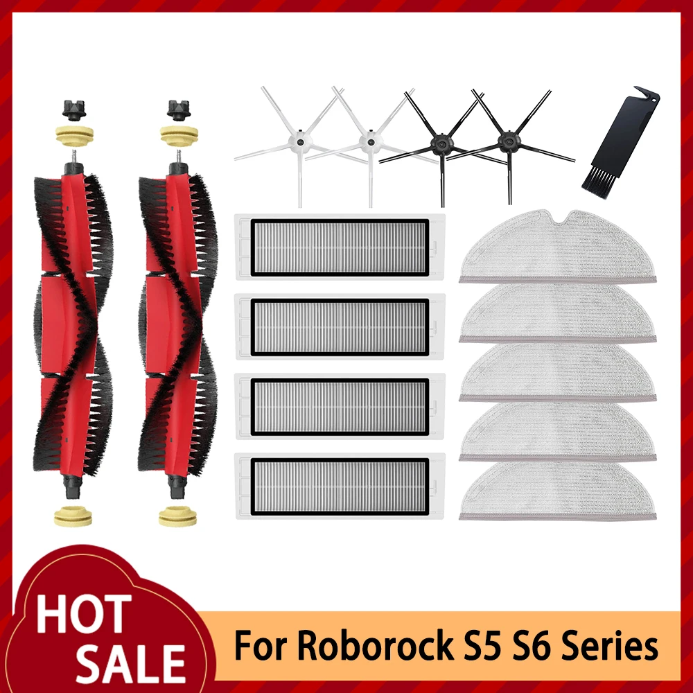 

Replacement Accessories For XiaoMi For Roborock S5 Max S50 S55 S6 S6 Pure Vacuum Cleaner Parts Washable HEPA Filter Main Brush