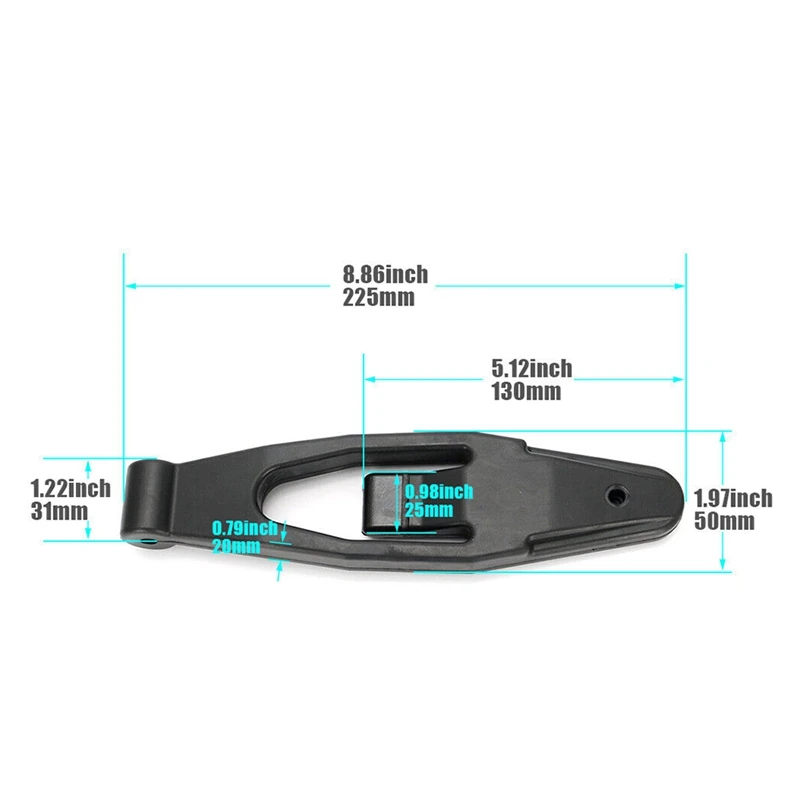 2 PCS Hood Latch Base L56-0001 23-13857 Black Rubber For Kenworth T300 T600 T800 W900 Peterbilt 357 367 377 378 379 388 389