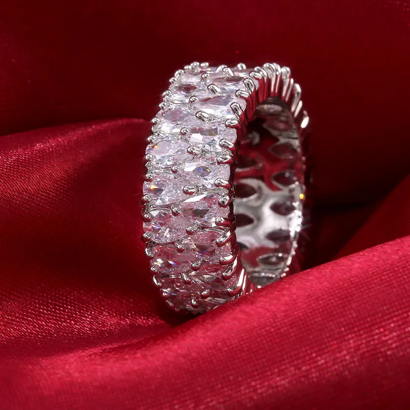 

Huitan AAA Promise Ring For Women Wedding Engagement Rings Luxury Double Water Drop Cubic Zirconia Noble Fashion Jewelry Hot New