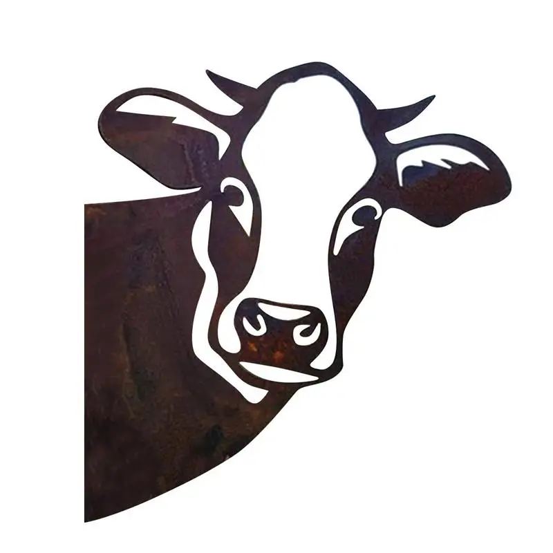 

Настенный декор из коровы на стену, ферма, глазурь, крупный рогатого скота, металлические художественные садовые украшения, подвесное украш...