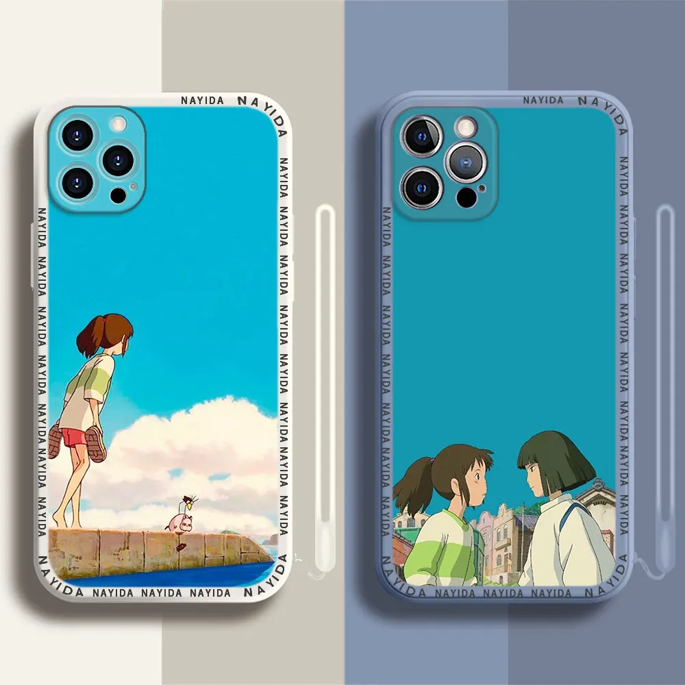 

Phone Case For iPhone 14 13 11 12 Mini Pro Max XS XR X Soft Silicone TPU Cover Cute Totoro Spirited Away Ghibli