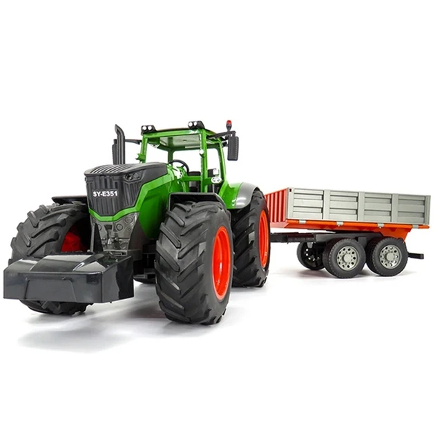 DOUBLE E Large Farmer Car Rc Truck Trailer Dump RC Tractor 2.4G Remote Control Tractor Engineering Vehicles Model Toys for Boys enlarge