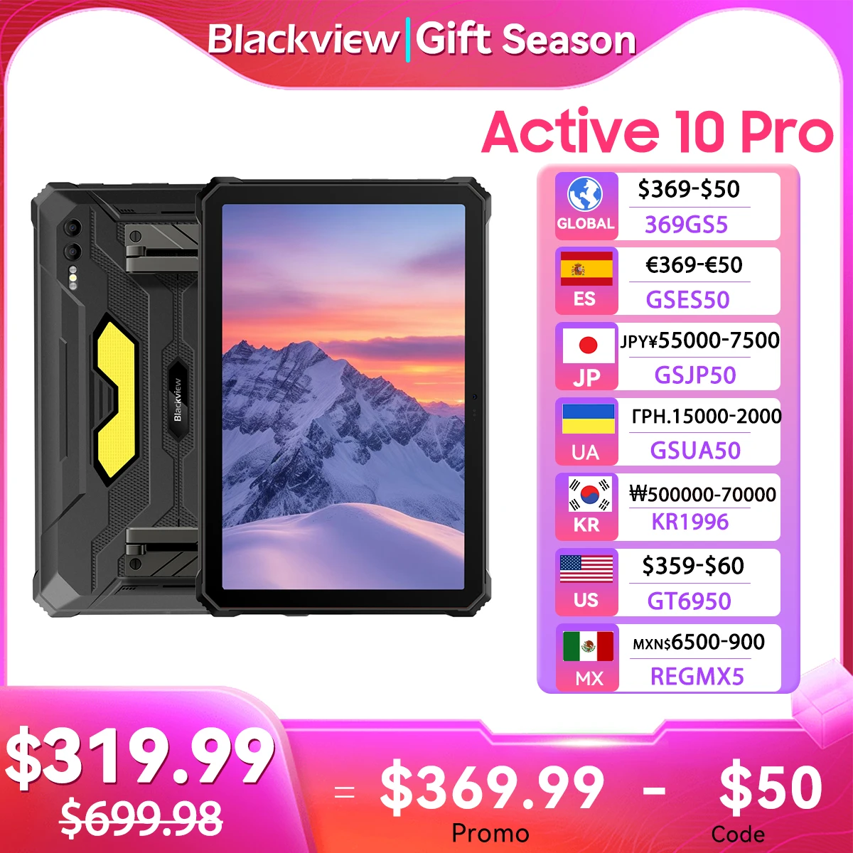 Прочный планшет Blackview Active 10 Pro 5G World Premiere, MTK 7300 ...