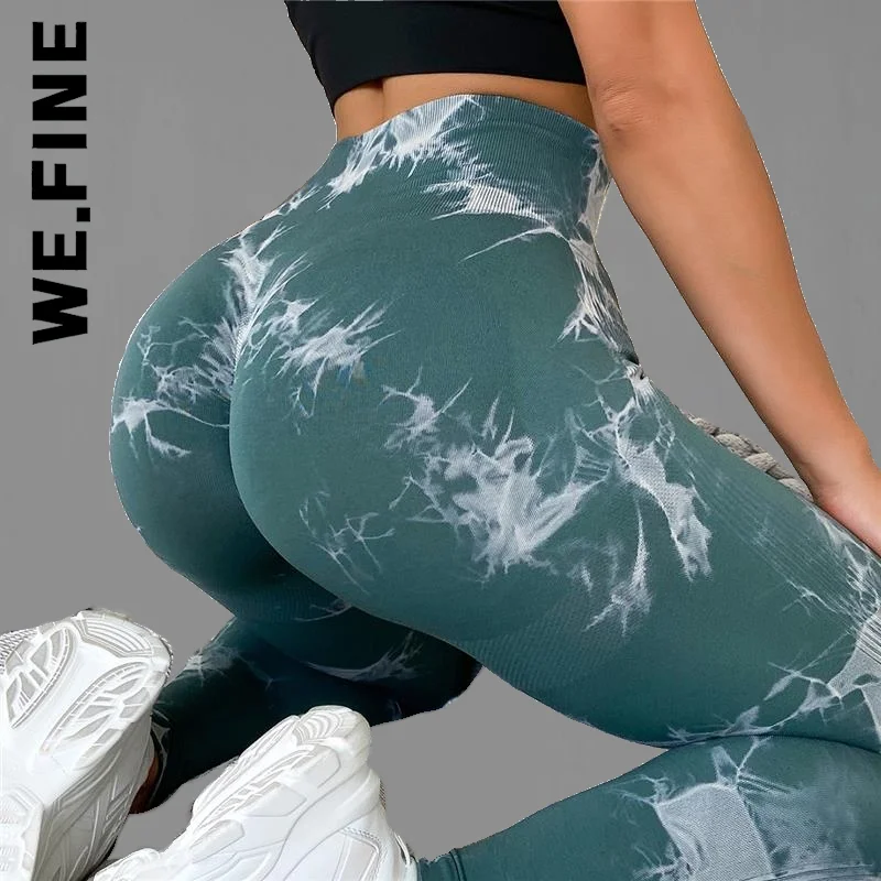 

We.Fine Women New Seamless Fitness Legging Women Scrunch Yoga Pants Sporty Yoga Leggings Large Size Clothing Yoga Pants Female