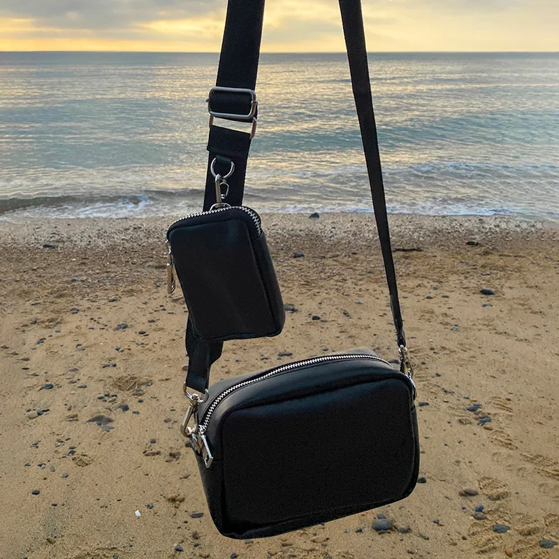 

Fashion Solid Color New Men's Handbag Shoulder Bag Messenger Bag Small Square Bag Travel Mobile Phone Bag Coin Purse for Woman