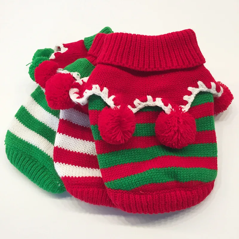 

Christmas Pet Dog Clothes Winter Warm Dog Sweater for Small Dogs Puppy Chihuahua Pet Clothing Knitting Cat Costume Coat