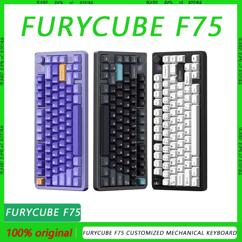 FURYCUBE F75 Индивидуальная механическая клавиатура RGB с возможностью горячей замены