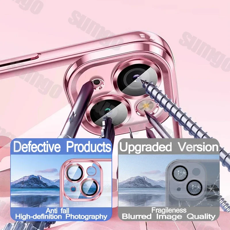 Новый роскошный прозрачный противоударный силиконовый чехол для iPhone 16 15 14 13 12 11 Pro