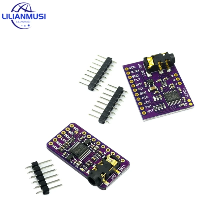 Плата DAC декодера интерфейса I2S PCM5102A, модуль плеера для Raspberry Pi pHAT, плата формата цифровой PCM5102, аудиоплата 4