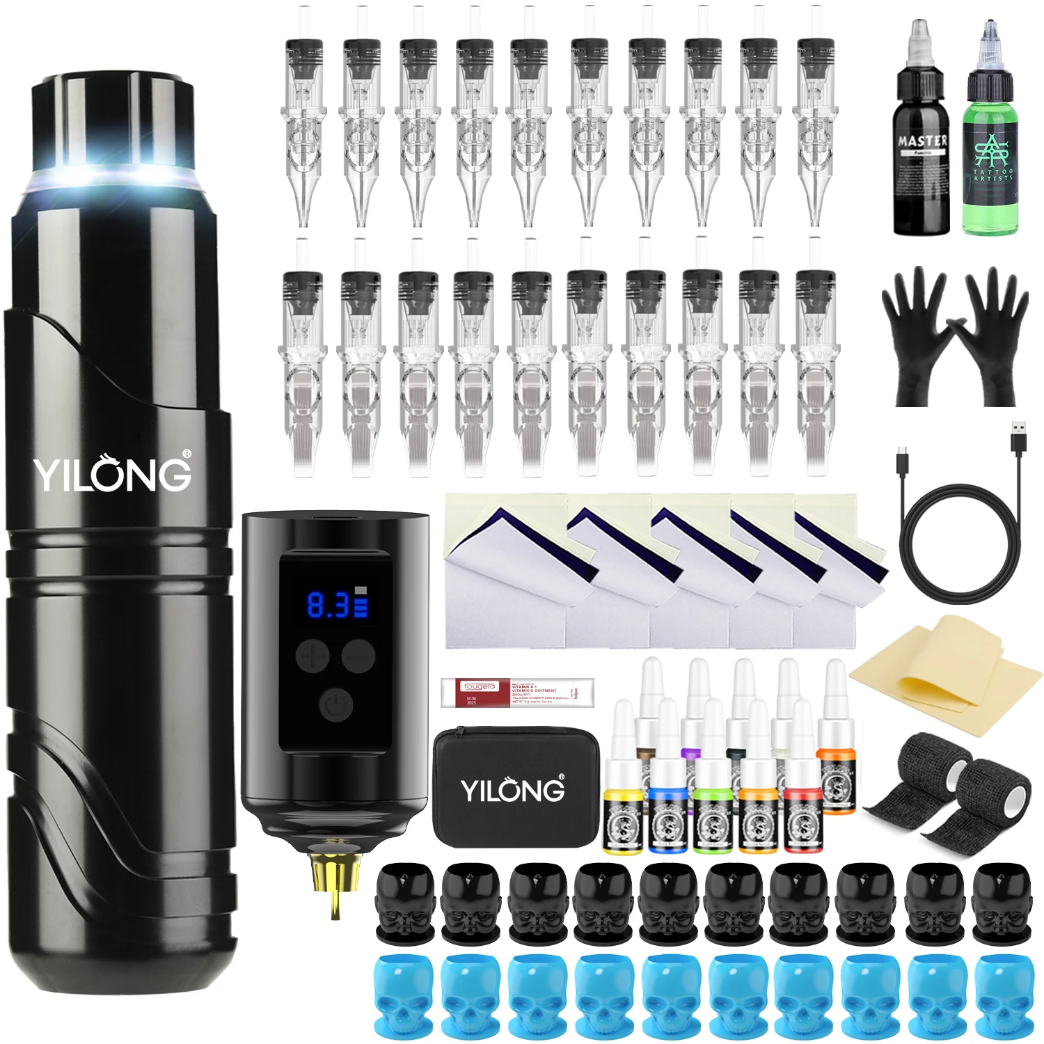 Набор для тату-машинки 1200 мАч 20 шт.