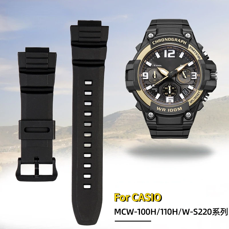 

Ремешок силиконовый для Casio MCW-100H 110H, 16 мм