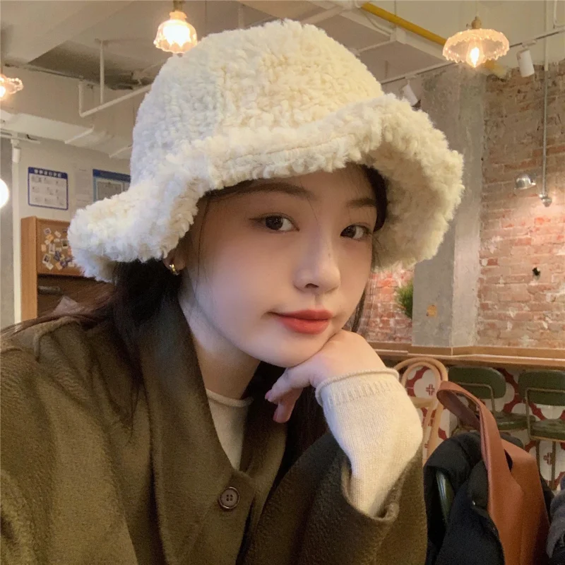 

Панама женская двухсторонняя из овечьей шерсти, плоская шапка, однотонная зимняя теплая, бархатная, для занятий спортом