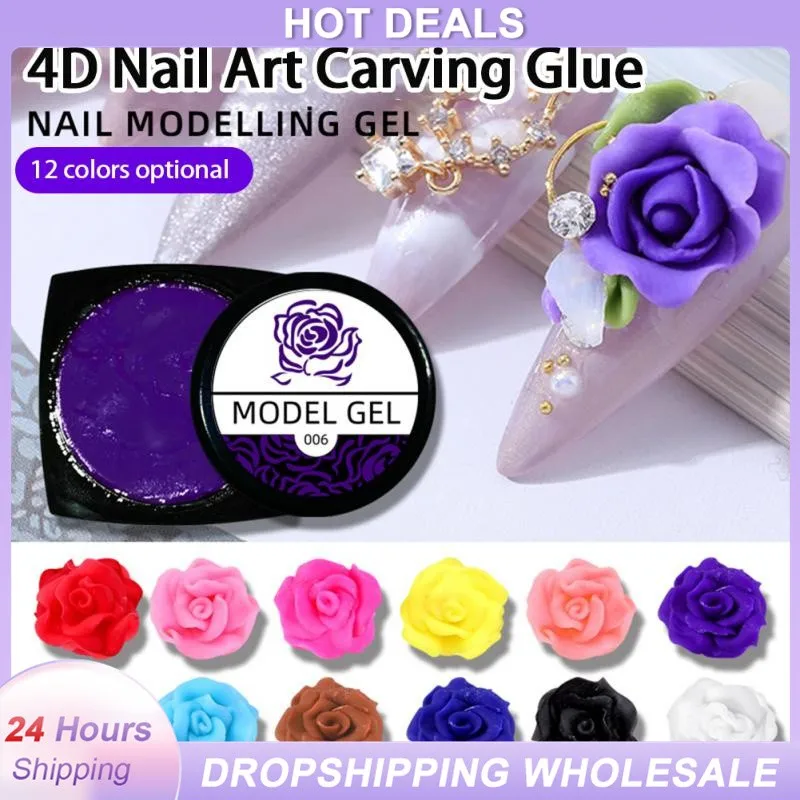 

12 Color Nail Gypsum Gel 4D Painting Carving Embossed Gel Three-dimensional Phototherapy Nail Gel Polish Nail Decoration TALM1