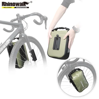 Rhinowalk 4L 6L Bike Bag Quick Release Front Fork Bag Waterproof Cycling Electric Scooter Vehicle Bag Travel Storage Accessory 1