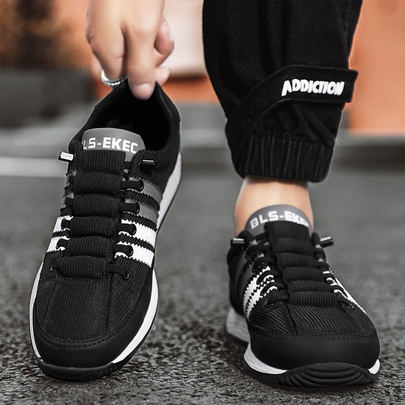 Summer Mesh Breathable Mens Casual Sport Shoes Comfortable Soft Elastic Men's Casual Sneakers Rubber Non-slip Man Running Shoes