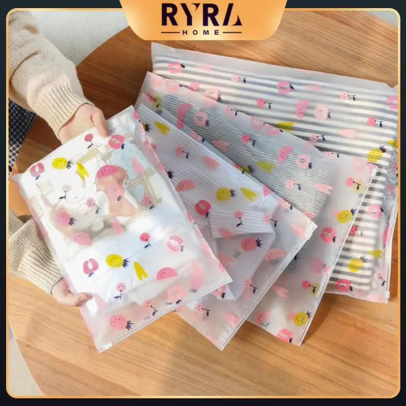 

Travel Transparent Portable Organizer Pouch Makeup Underwear Zipper Vacuum Bags Portable Travel Bag Fruit Clothing Storage Bag