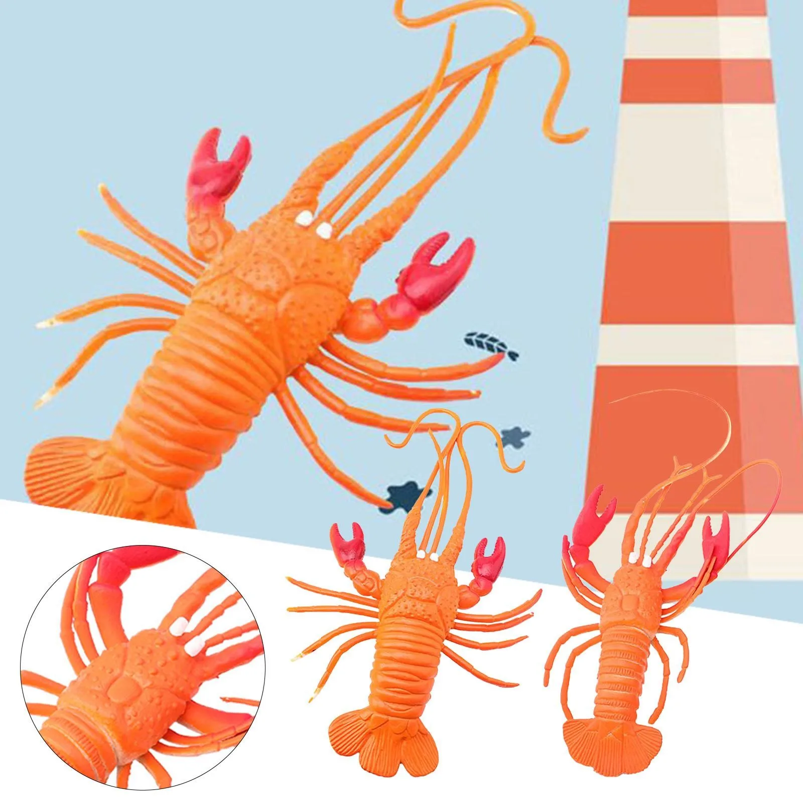 

2 Year Old Girl Gifts Toy Dishwasher Lobster Rubber Lobster Lobster Modeling Simulation Soft Rubber Model Pinch Children's Toy
