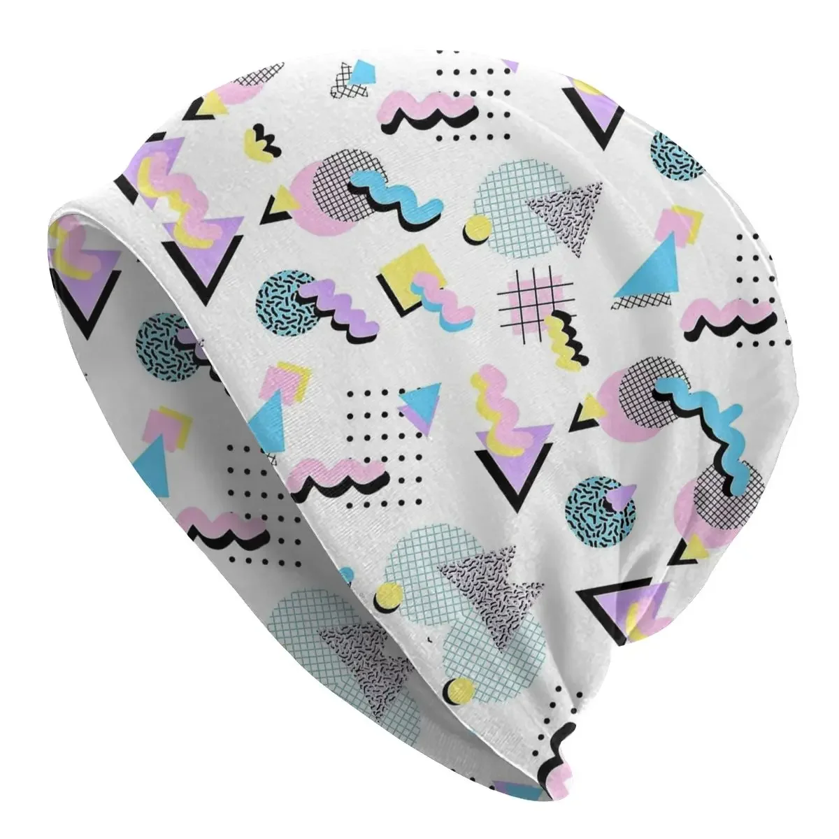 Осенние женские теплые шапочки с граффити двойные б/у уличные шапки капюшоном