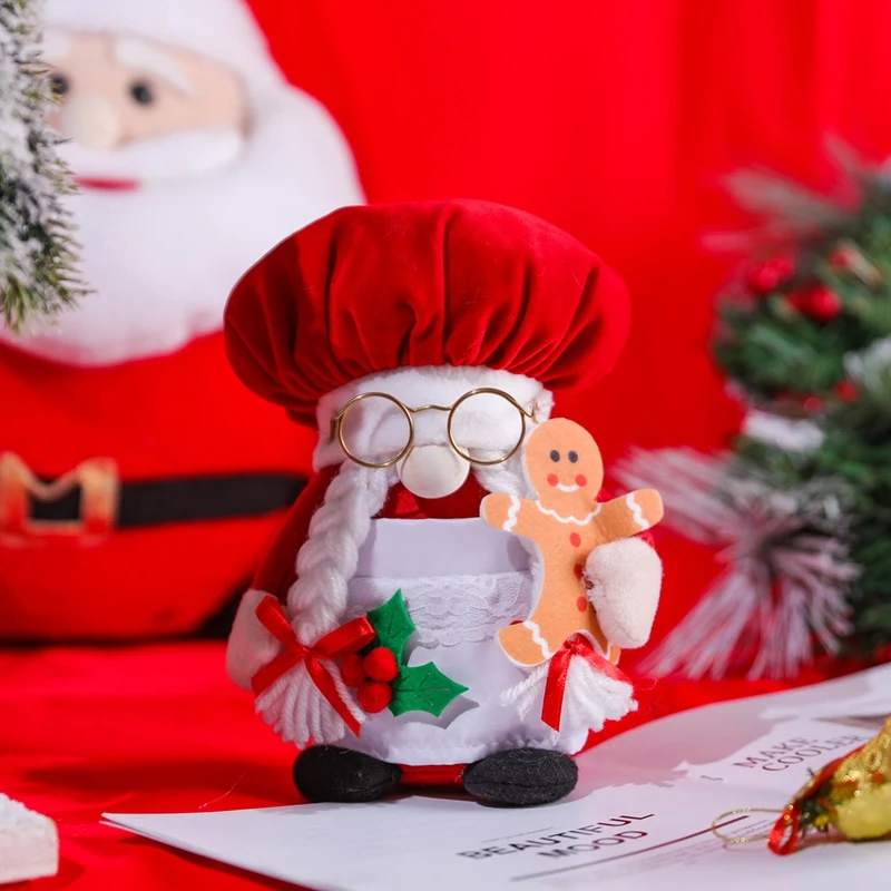 Красный шеф-повар кукла гном набивные гномы игрушка украшение на Рождество День