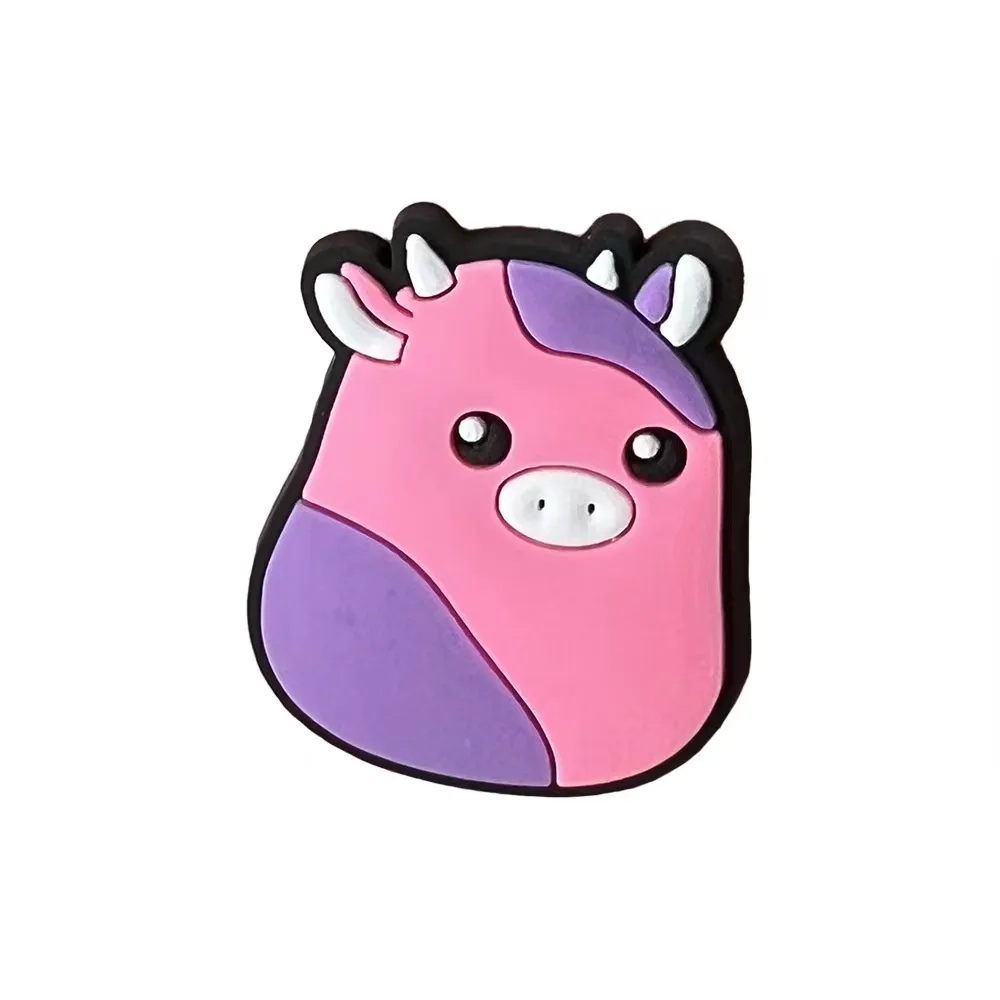 6/50pcs Cute Pig  Animals Shoes Accessories Sandals Garden Cute Shoe Buckle Decorations Fit Croc Jibz Charm shoe charms