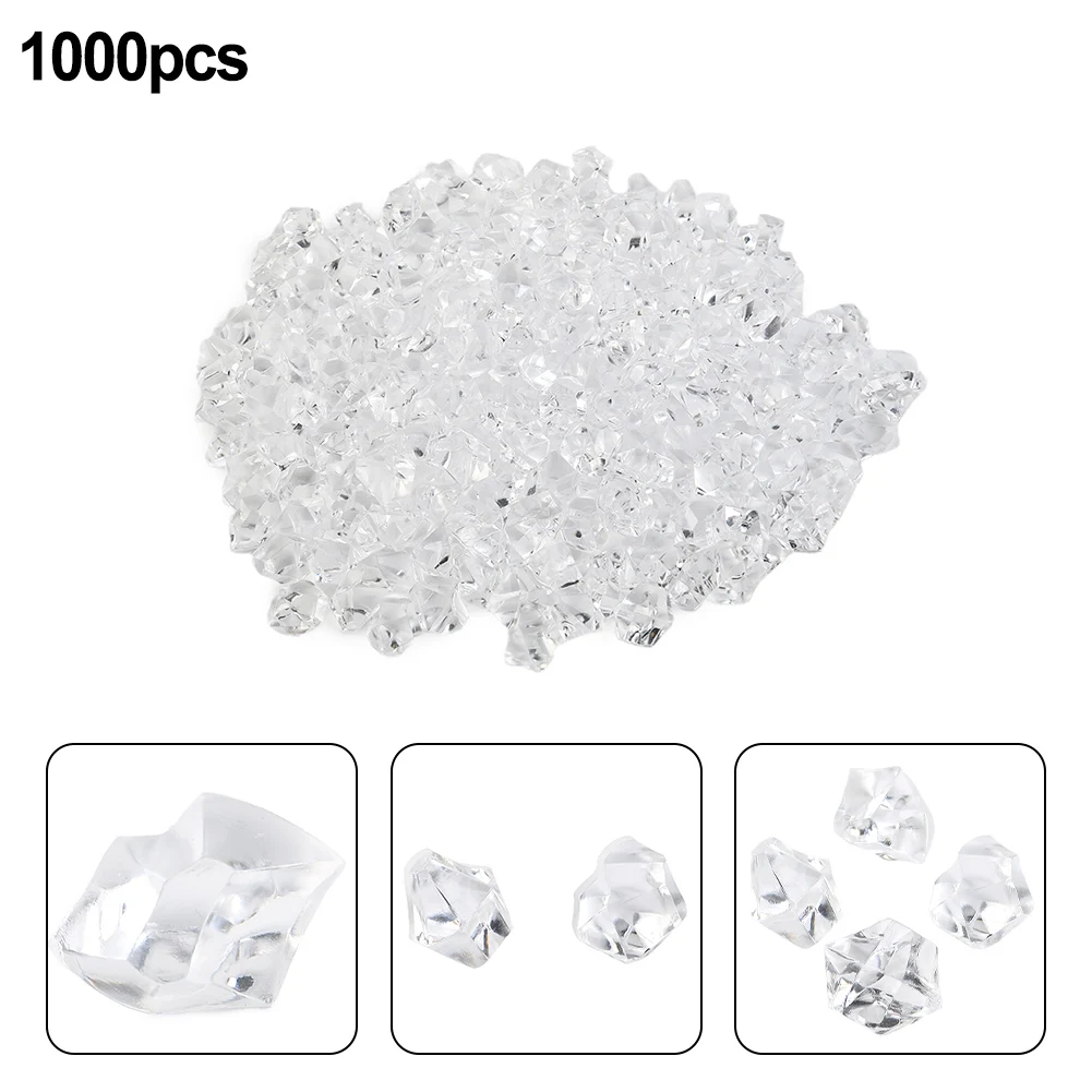 

Accessories Wedding Party Supplies Acrylic Ice Rock Ornaments Decoration 1000 pcs/set Crystal Stones Transparent