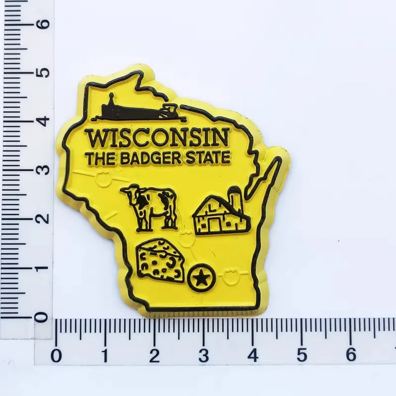 Креативные дорожные сувениры на магните в виде американской коровьей карты