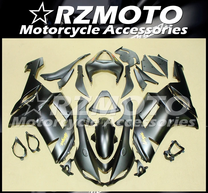 

Новый комплект обтекателей из АБС-пластика подходит для Kawasaki Ninja ZX6R 2007 2008ZX-6R 07 08 636 Комплект кузова черный матовый