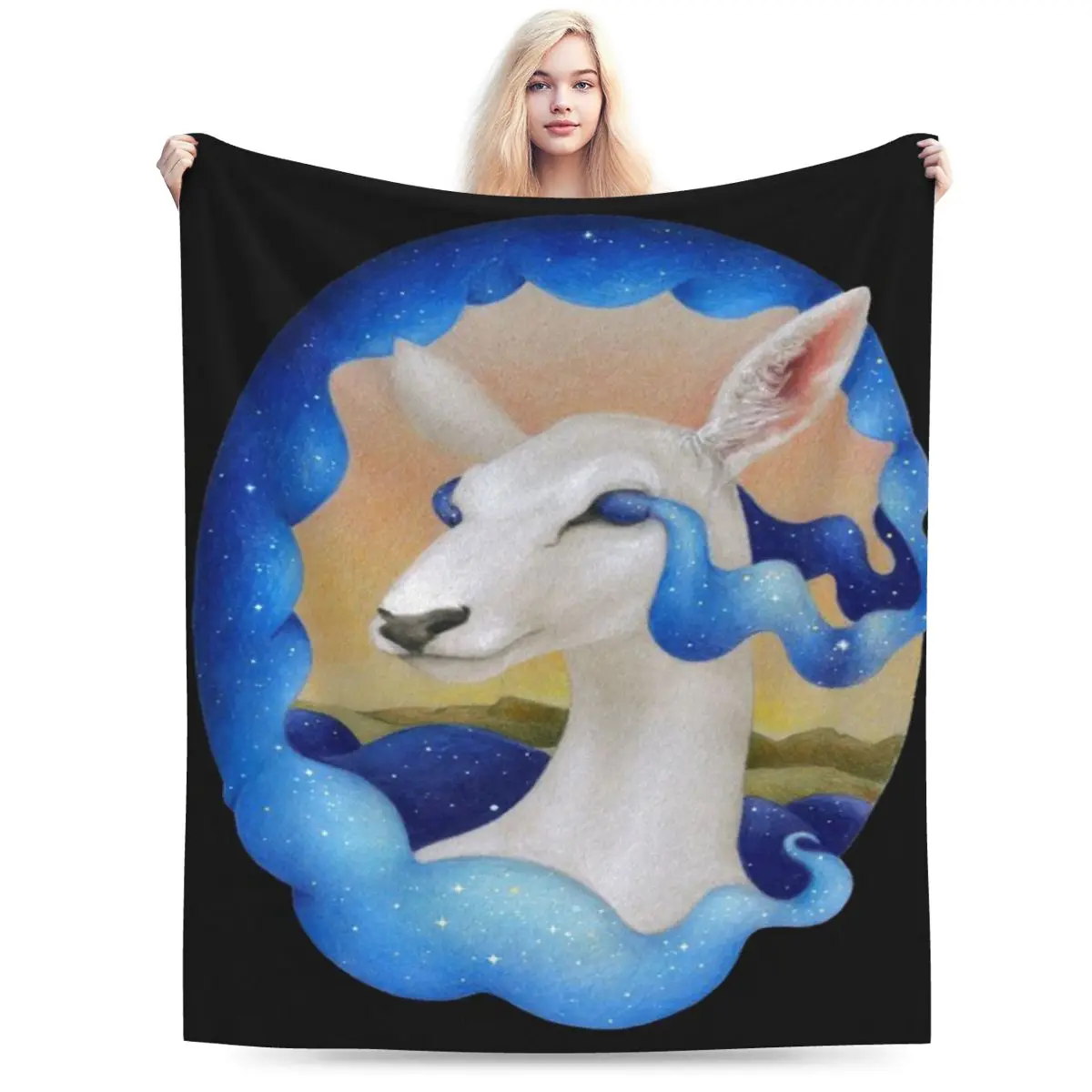 Белый олень — Дух леса ультрамягкое одеяло из микрофлиса