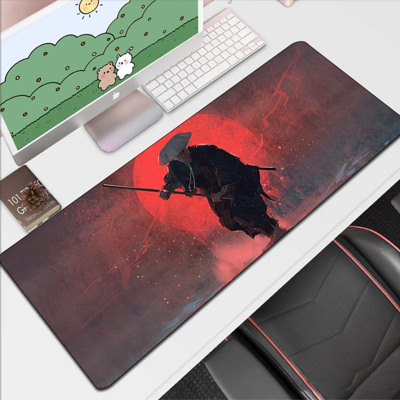 

Samurai Gaming Pc Accessories Gamer Cabinet Xxl Mouse Pad Rubber Mat Mausepad Deskmat Mousepad Mats Keyboard Mause Laptops Pads