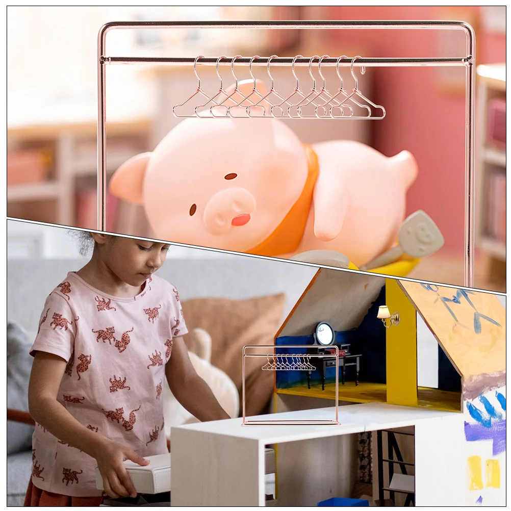 Игрушечная комната мини-вешалка для детей вешалки миниатюрная вешалка одежды