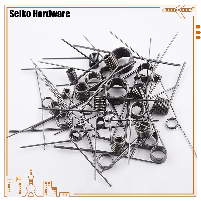 10 Pcs 1.6mm Spring Steel Small V Shaped Coil Torsion Spring 60 90 120 180 Degreetorsion Coil Spring 3 Laps 6 Laps 9 Laps