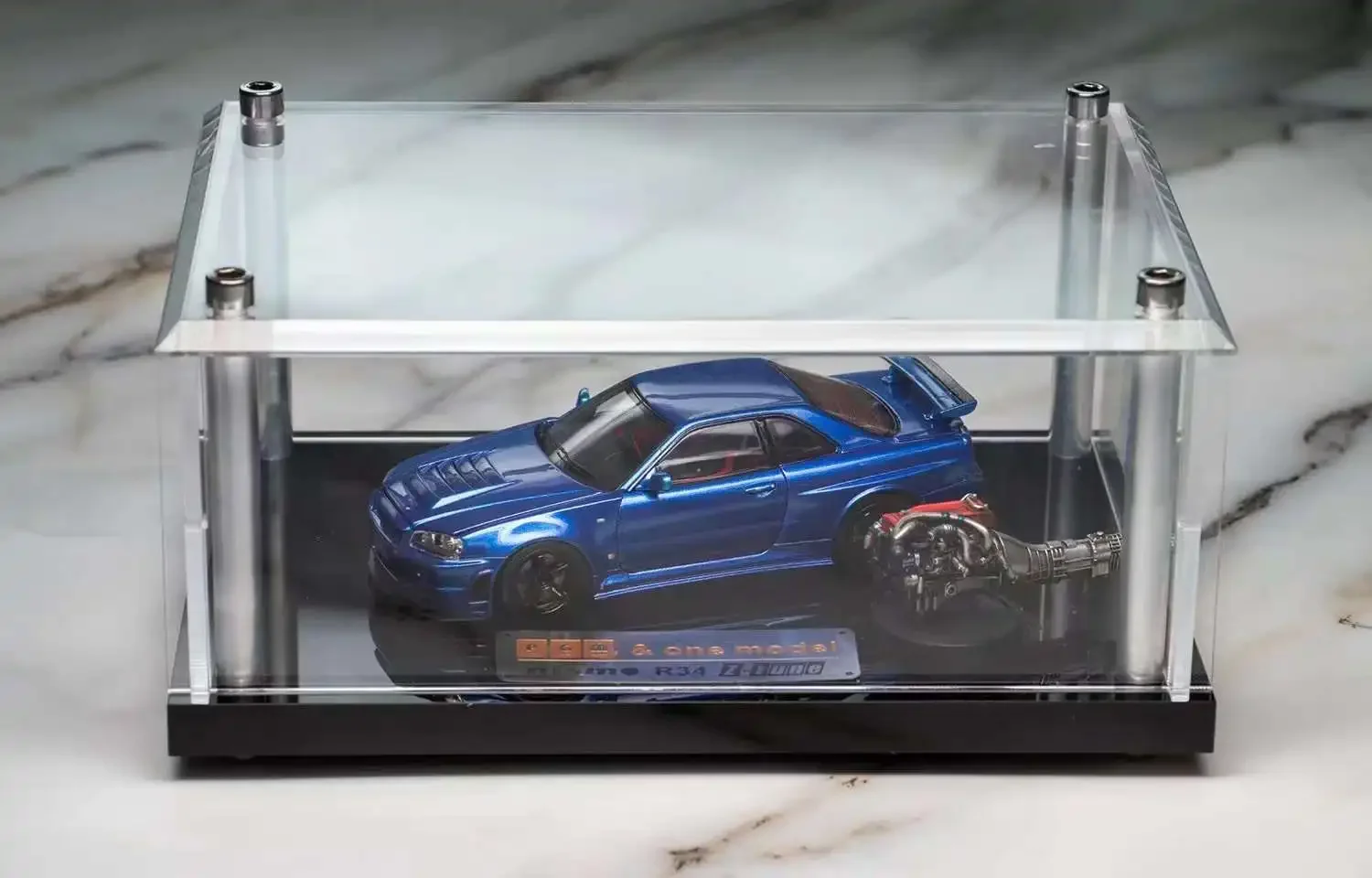 Лимитированная серия PGM 1:43 GTR R34 Z-TUNE, литая под давлением модель с синим двигателем, имитационная модель из сплава, украшение для взрослых, игрушка для мальчиков, детский подарок. (art.: 3920cb84f08ec) - 3920cb84f08ec