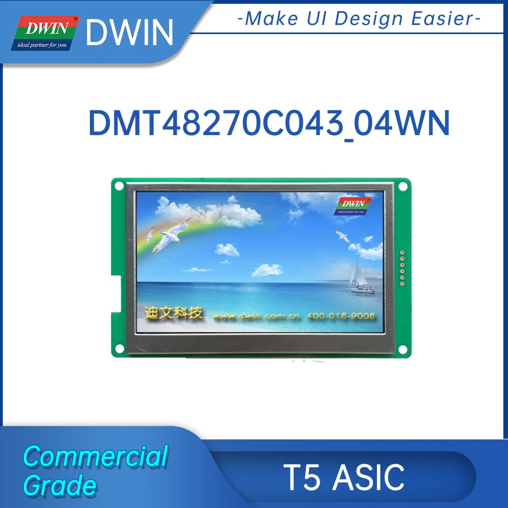 Базовый HMI TFT ЖК-экран DWIN 4 3 дюйма 480 × 272 пикселей для Arduino с несенсорной серии UART