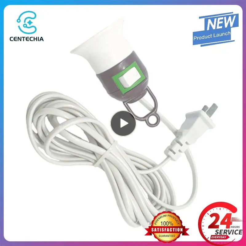 

US plug long Flame retardant PVC chandelier line with an E27 socket holder E27 Lamp Bases Independent Push Button Switch