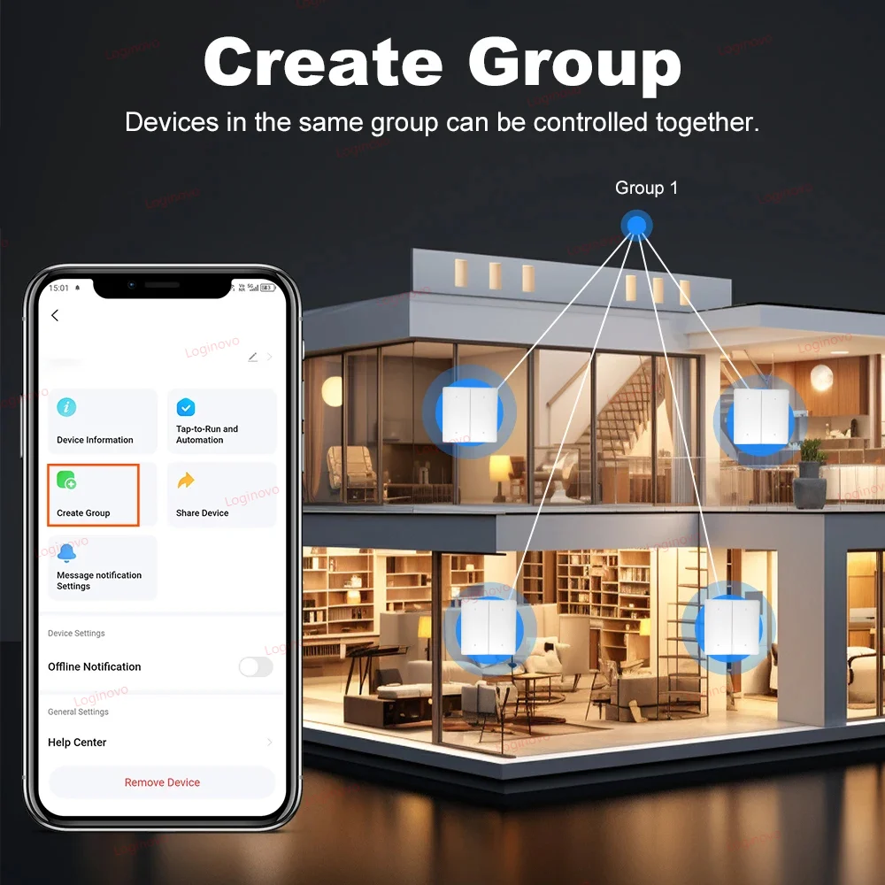 4Gang Zigbee Smart Scene Switch Беспроводной кнопочный контроллер с питанием от батареи 12 вариантов сцен для домашнего помощника 2MQTT (art.: 3920ccf38632a) - 3920ccf38632a