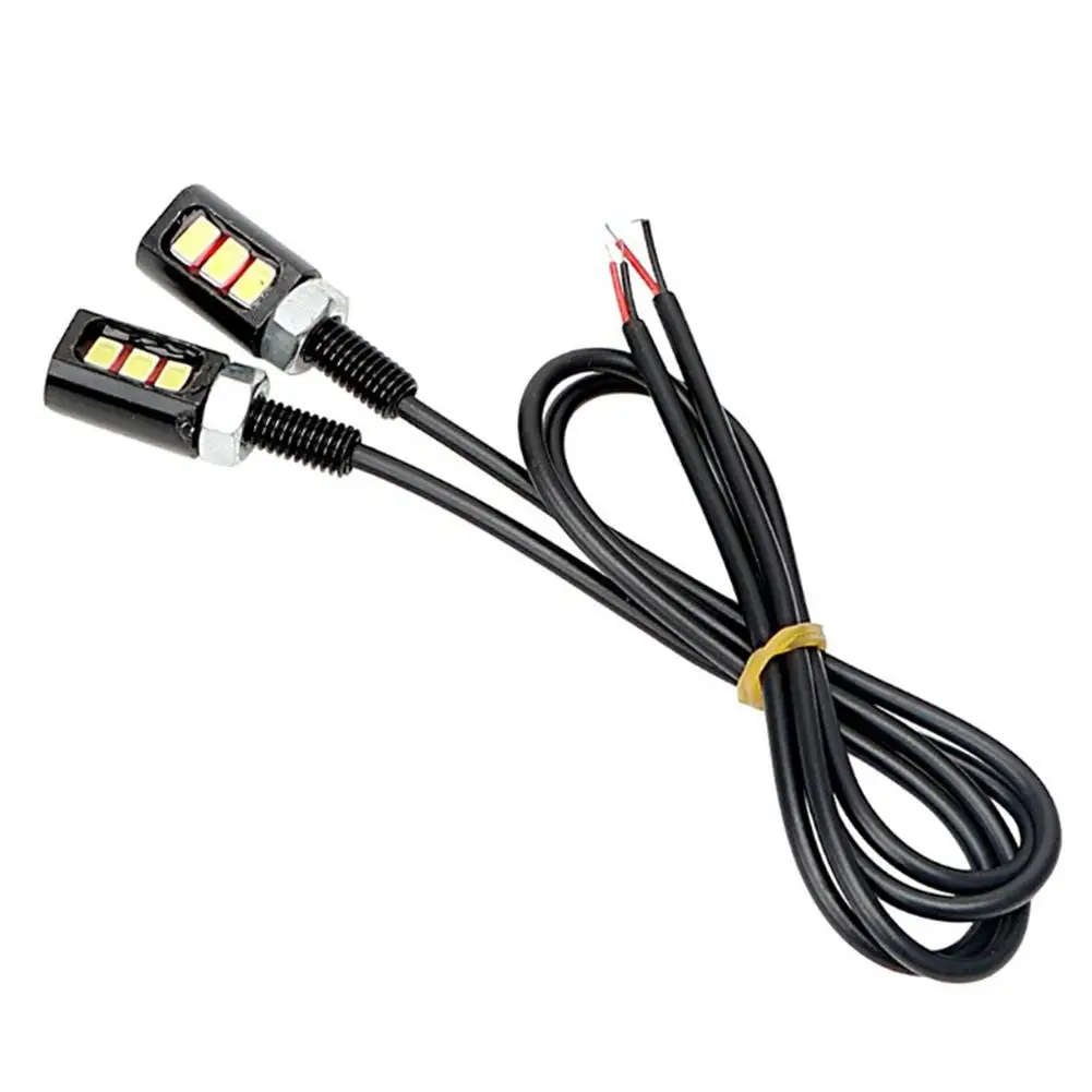 2PCS LED Car Motorcycle License Number Plate Lights Lamp Auto Tail Front Screw Bolt Bulbs Lamps Light Source 3 led 5630 SMD - купить по