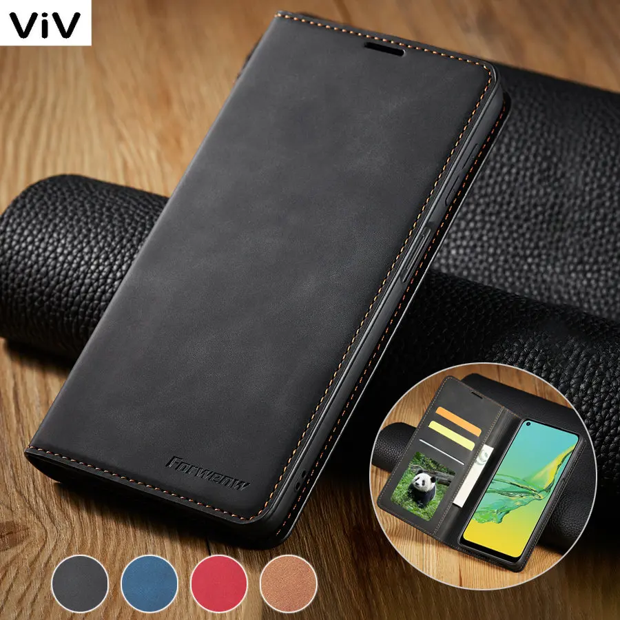 

Флип-кошелек, Магнитный кожаный чехол с отделением для карт для Samsung Galaxy S23 Ultra S22 S21 Plus S20 FE 2022 S10E S10 Lite S9 S8 S7 Edge