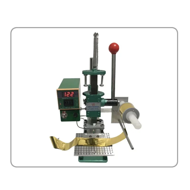 Manual Hot Stamping Machine 220V/110V Leather Logo Printing Press Creasing Branding