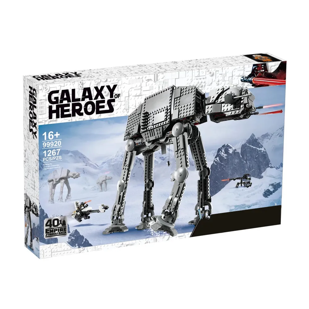 

Disney 1267PCS 6 FIGURES Stars Fighter Space Wars AT-AT Walker Skywalker X-wing Model Building Blocks Bricks Toy Kid Gift 75288
