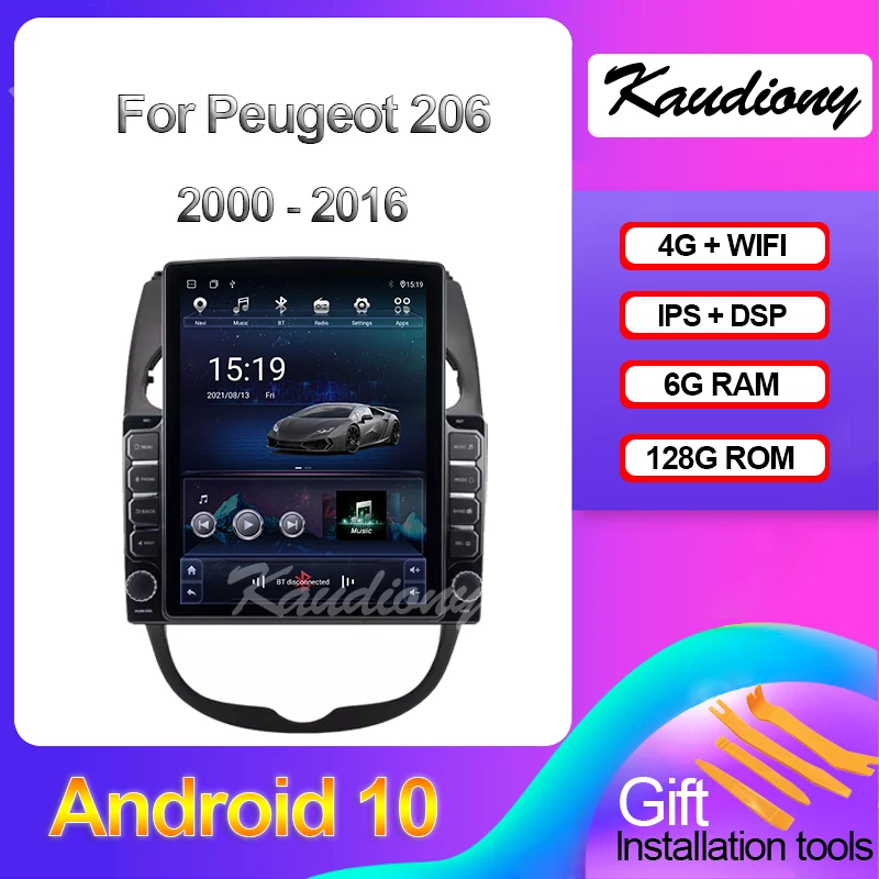 

Kaudiony Tesla Style Android 10 For Peugeot 206 206CC 206SW Auto GPS Radio Navigation Car DVD Multimedia Player Stereo 2001-2016