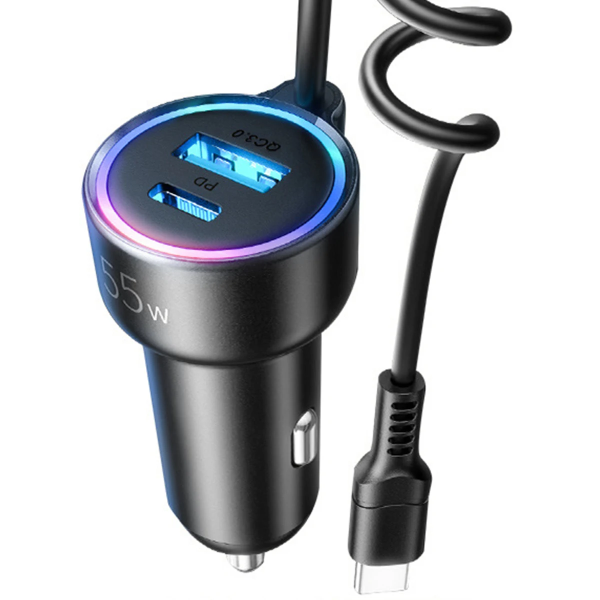 

Автомобильное зарядное устройство с 3-мя USB-портами, 55 Вт, 30 Вт, 18 Вт