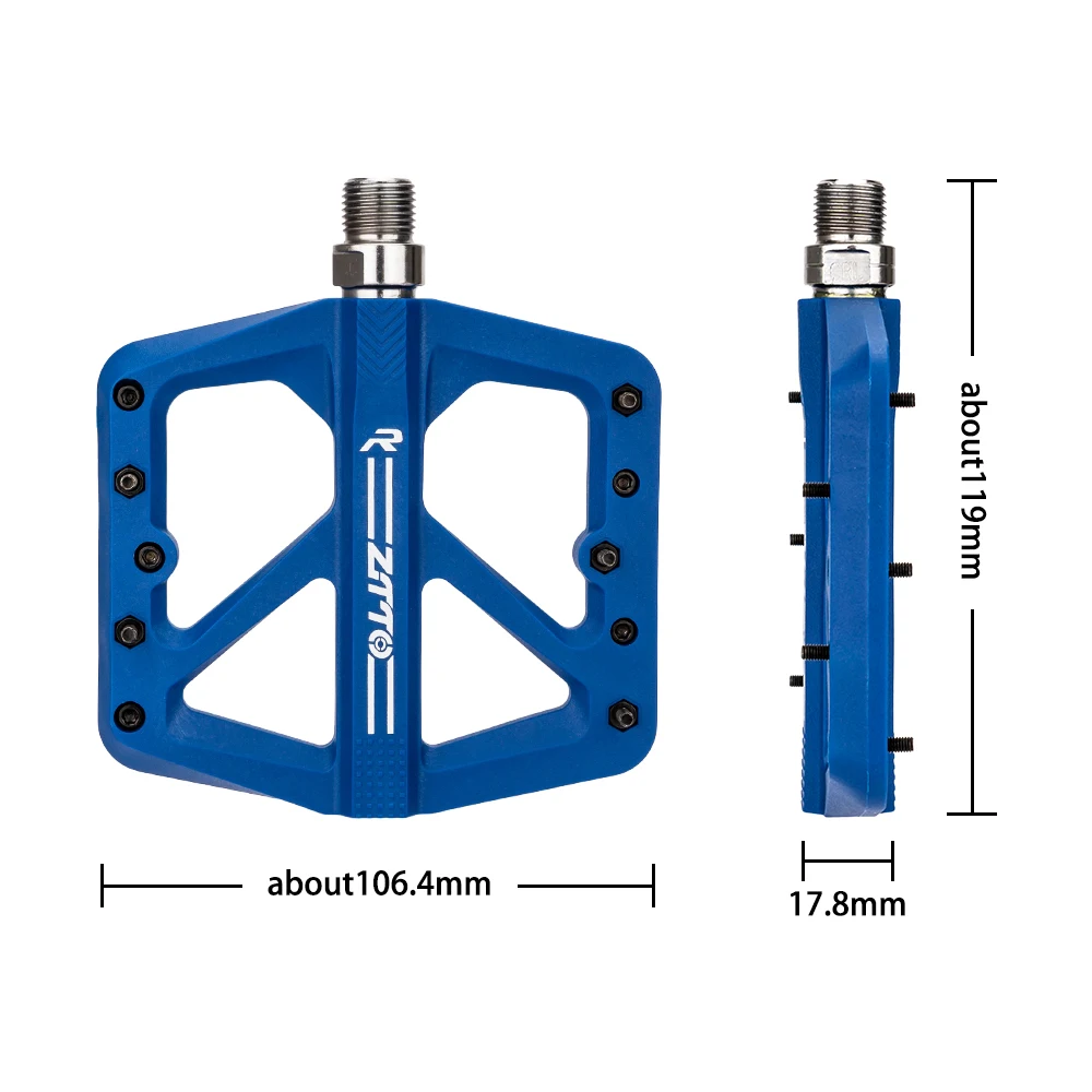 Ультралегкие велосипедные педали ZTTO цветные плоская платформа нейлоновая