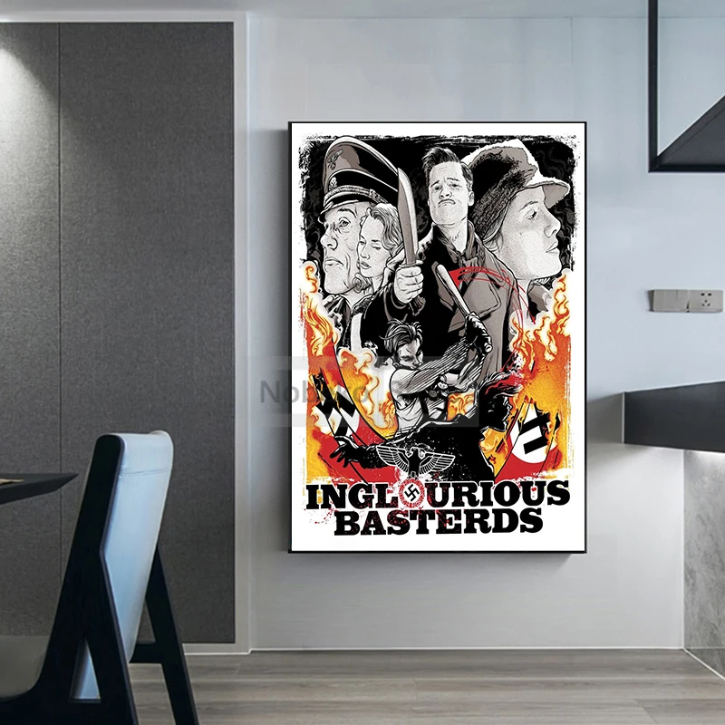 Классические военные фильмы Бесславные ублюдки постер Квентин фильм принты