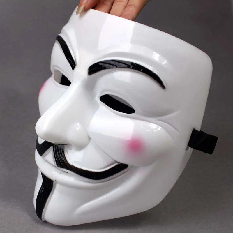 

Halloween Mask Props Headwear Horror Anime Cosplay Masks V Face Weirdo Ghost Masquerade Mask Vendetta Fake Face Mask