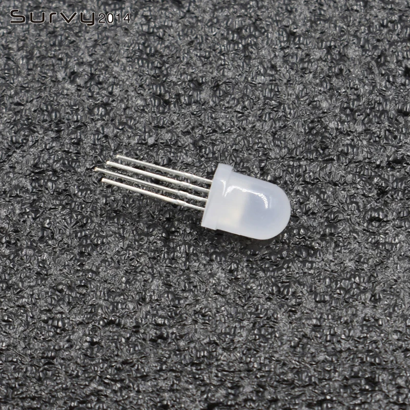 10/20/50 шт. PL9823 F5/F8 светильник 5 мм 8 круглая RGB молочно-белая 4 контакта общий