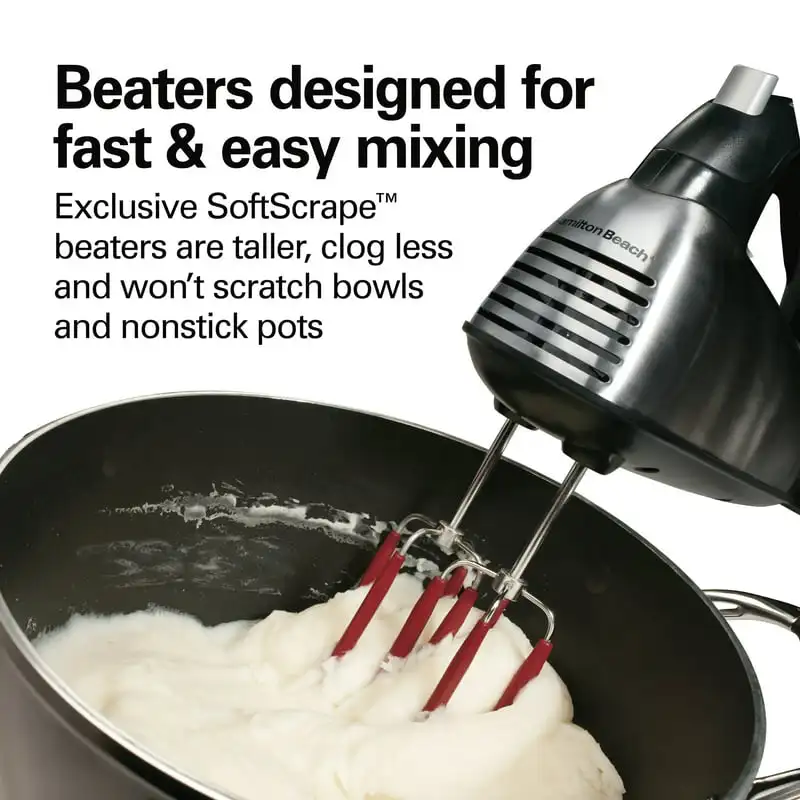 

6 Speed Hand Mixer with Case, Stainless Steel, 62637